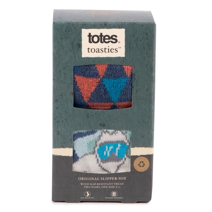 totes toasties® Mens Original Slipper Socks (Twin Pack) Yeti Extra Image 6